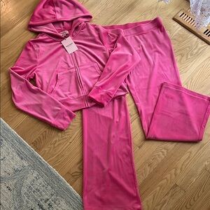 Juicy Couture Vibrant Pink Velour Set